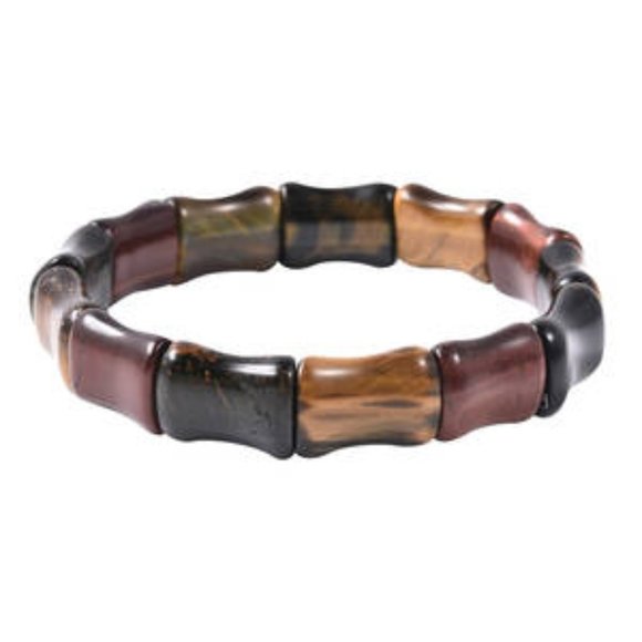 South African Tiger's Eye Stretch Bracelet 150.50 ctw - Picture 1 of 5
